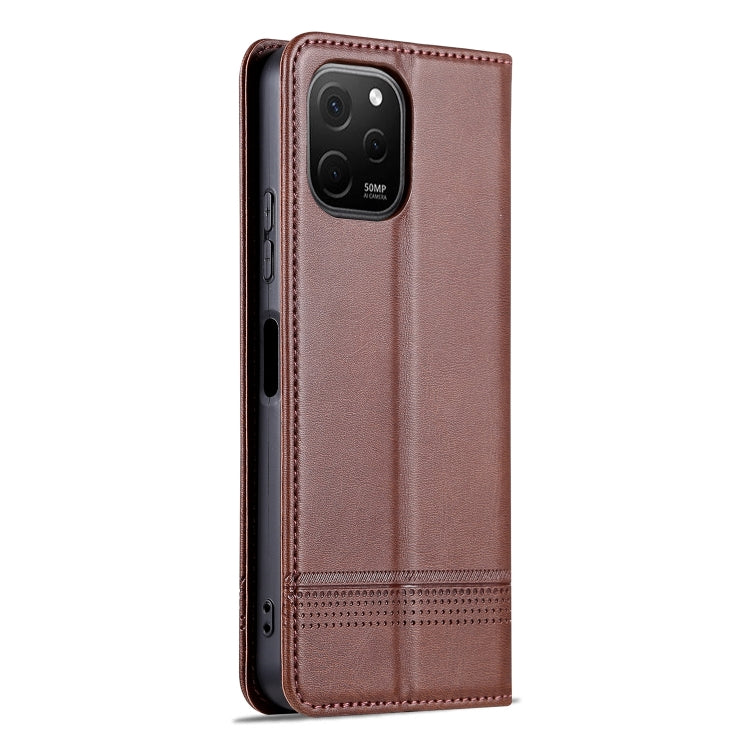 For Huawei nova Y61 AZNS Magnetic Calf Texture Flip Leather Phone Case