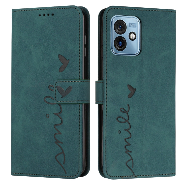 For Motorola Moto G 5G 2023 Skin Feel Heart Embossed Leather Phone Case