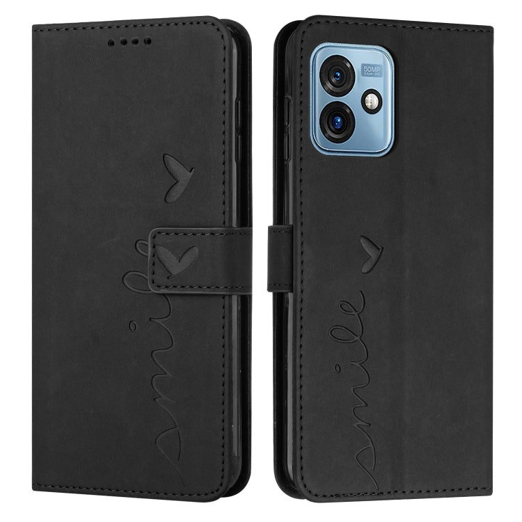 For Motorola Moto G 5G 2023 Skin Feel Heart Embossed Leather Phone Case