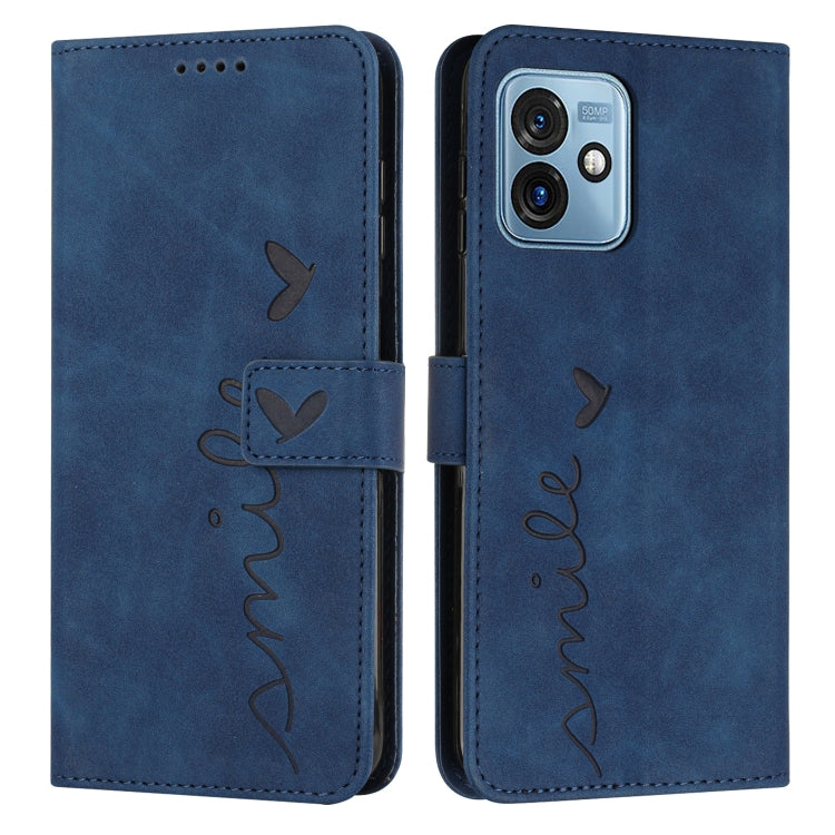 For Motorola Moto G 5G 2023 Skin Feel Heart Embossed Leather Phone Case