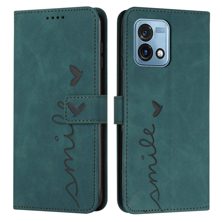 For Motorola Moto G Stylus 5G 2023 Skin Feel Heart Embossed Leather Phone Case