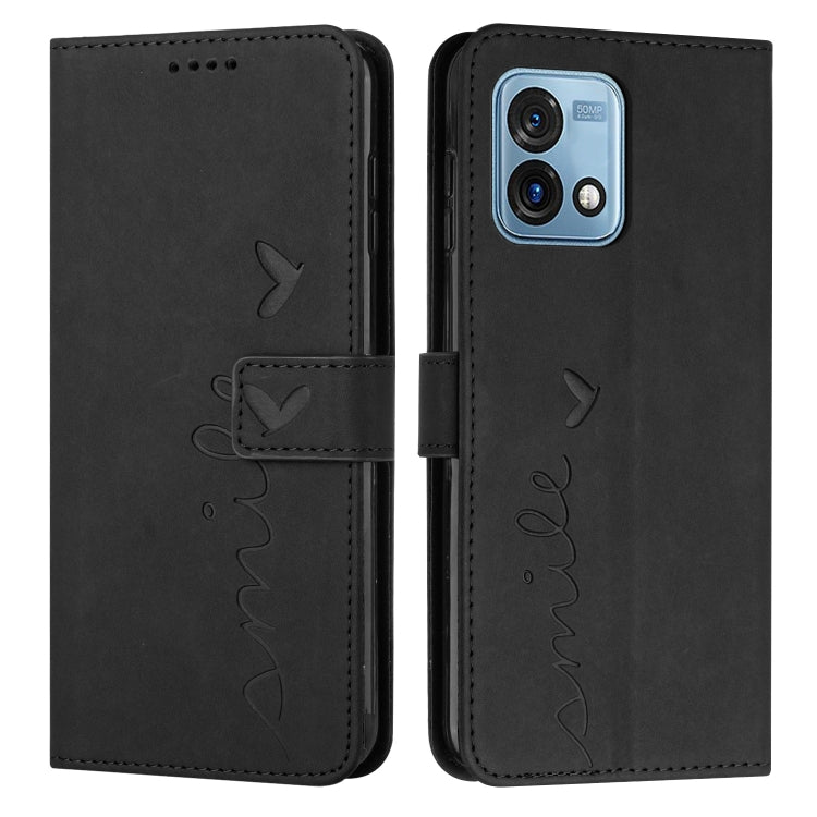 For Motorola Moto G Stylus 5G 2023 Skin Feel Heart Embossed Leather Phone Case