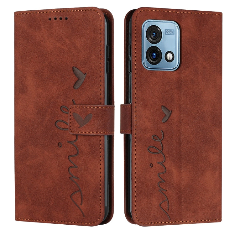 For Motorola Moto G Stylus 5G 2023 Skin Feel Heart Embossed Leather Phone Case