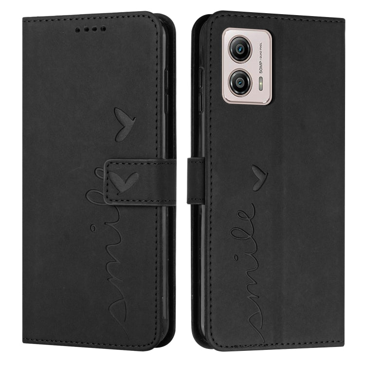 For Motorola Moto G53 5G/G13 4G/G23 4G Skin Feel Heart Embossed Leather Phone Case
