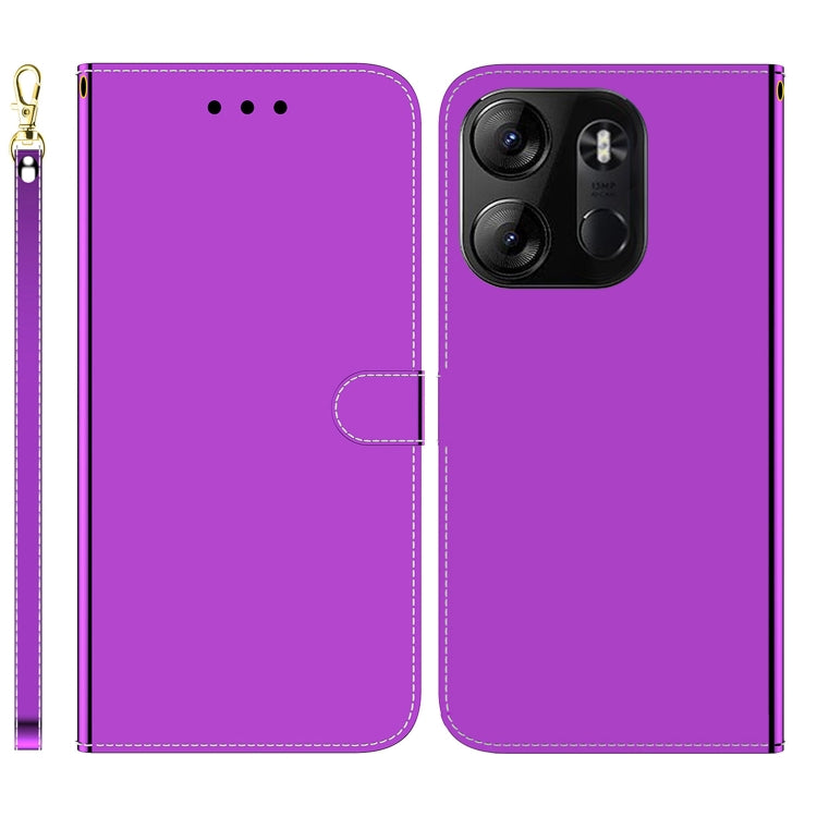 For Tecno Spark Go 2023 / Pop 7 Pro Imitated Mirror Surface Horizontal Flip Leather Phone Case