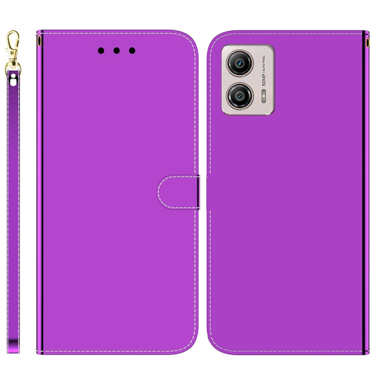 For Motorola Moto G13 / G23 / G53 Imitated Mirror Surface Horizontal Flip Leather Phone Case