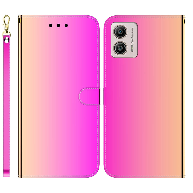 For Motorola Moto G13 / G23 / G53 Imitated Mirror Surface Horizontal Flip Leather Phone Case