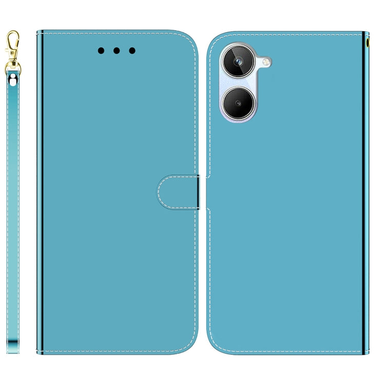 For Realme 10 4G Imitated Mirror Surface Horizontal Flip Leather Phone Case