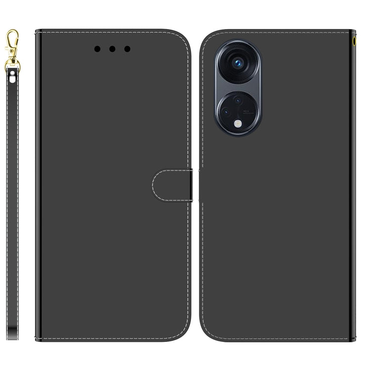 For OPPO Reno8 T 5G / A1 Pro 5G Imitated Mirror Surface Horizontal Flip Leather Phone Case