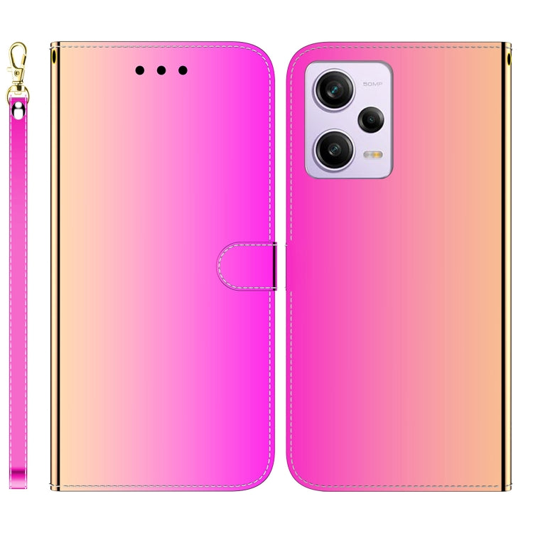 For Xiaomi Redmi Note 12 Pro 5G Imitated Mirror Surface Horizontal Flip Leather Phone Case