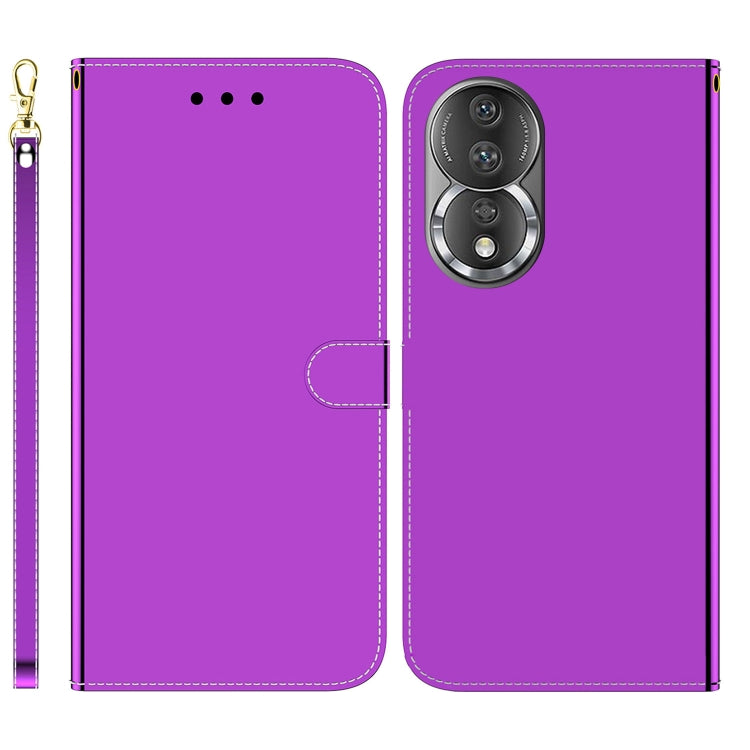 For Honor 80 Imitated Mirror Surface Horizontal Flip Leather Phone Case