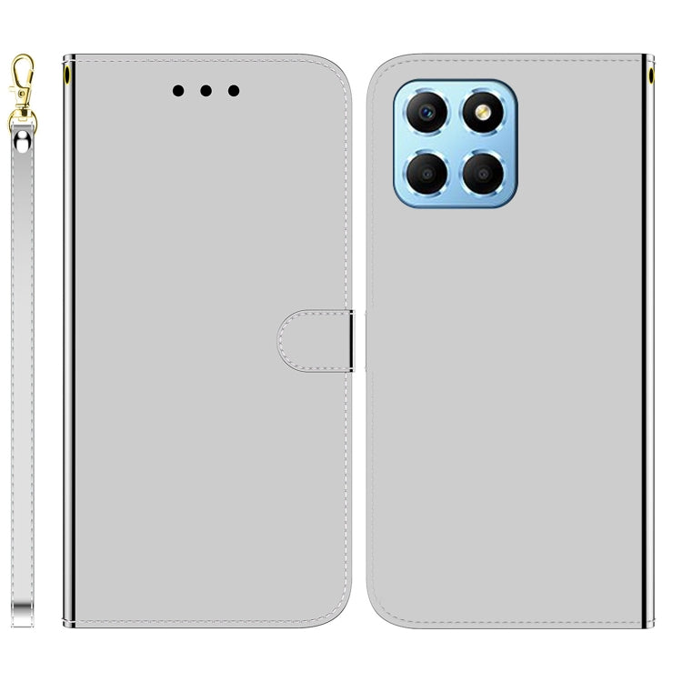 For Honor X8 5G Imitated Mirror Surface Horizontal Flip Leather Phone Case