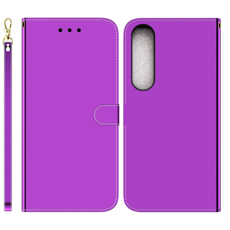 For Sony Xperia 1 IV 2023 Imitated Mirror Surface Horizontal Flip Leather Phone Case