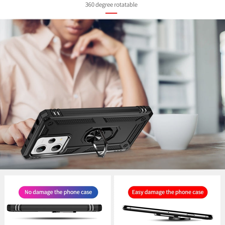 For Xiaomi Redmi Note 12 Pro+ Shockproof TPU + PC Phone Case with Holder