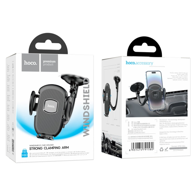 hoco H10 Windshield Press Type Car Holder(Black)