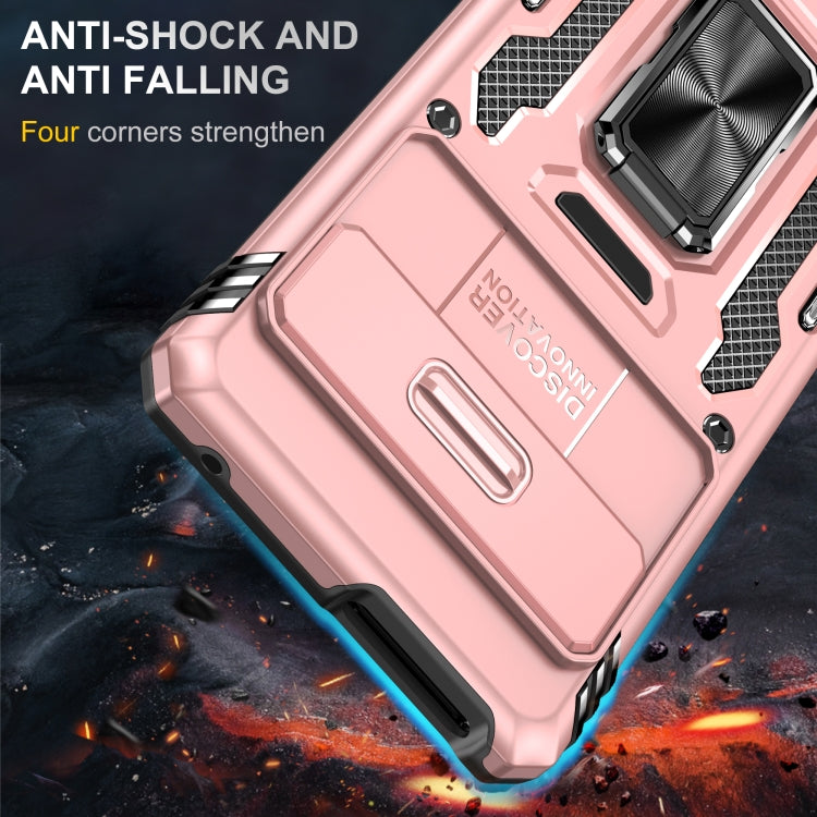 For Google Pixel 7a Armor PC + TPU Camera Shield Phone Case