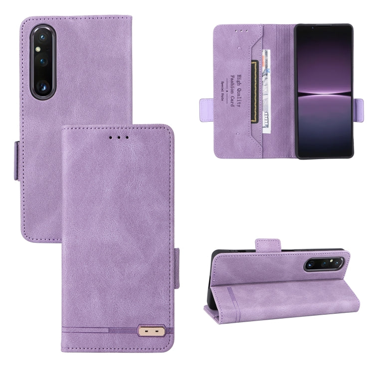 For Sony Xperia 1 V Magnetic Clasp Flip Leather Phone Case