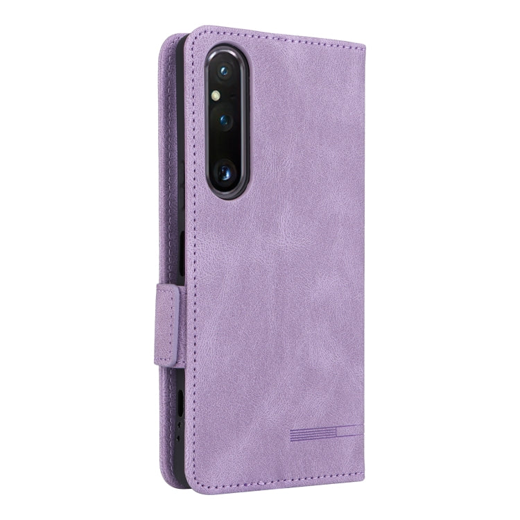 For Sony Xperia 1 V Magnetic Clasp Flip Leather Phone Case