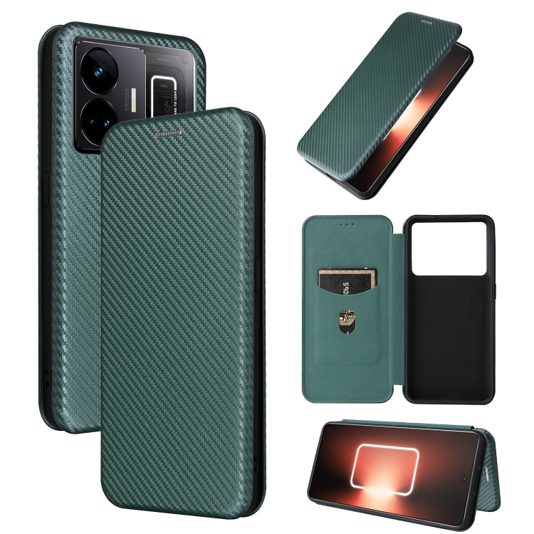 For Realme GT Neo 5 / Realme GT 3 Carbon Fiber Texture Flip Leather Phone Case