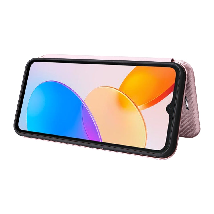 For Honor X5 Carbon Fiber Texture Flip Leather Phone Case