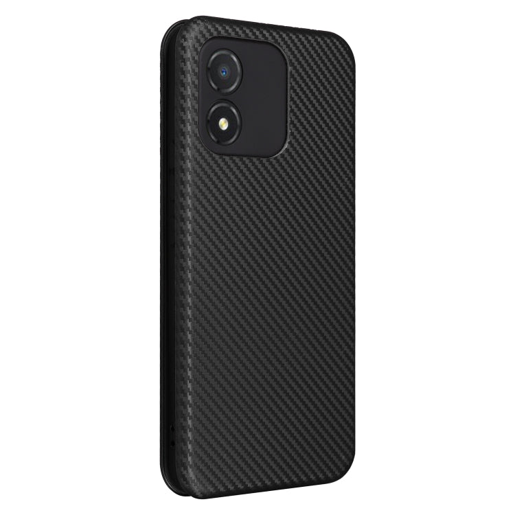 For Honor X5 Carbon Fiber Texture Flip Leather Phone Case