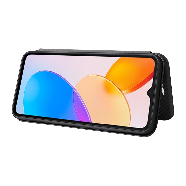 For Honor X5 Carbon Fiber Texture Flip Leather Phone Case