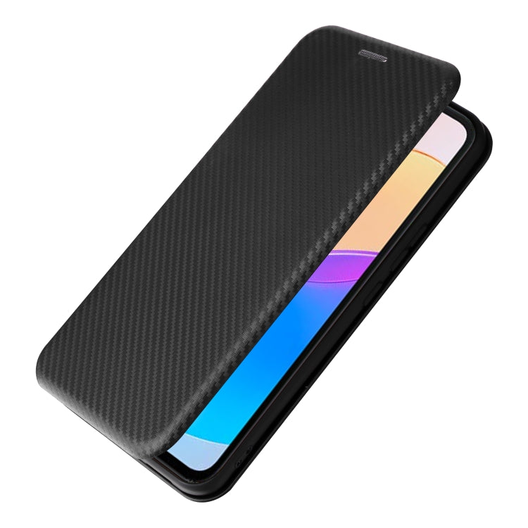 For Honor X5 Carbon Fiber Texture Flip Leather Phone Case