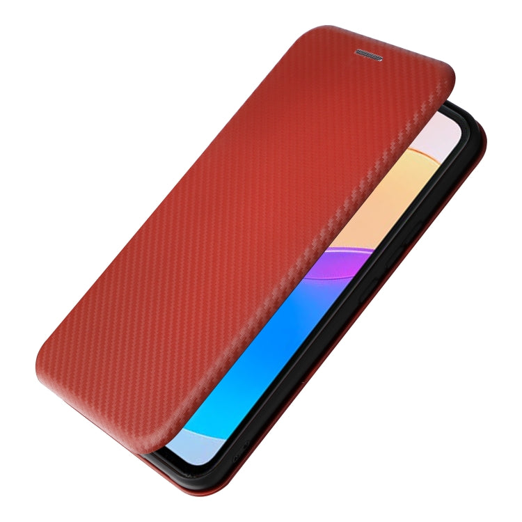 For Honor X5 Carbon Fiber Texture Flip Leather Phone Case