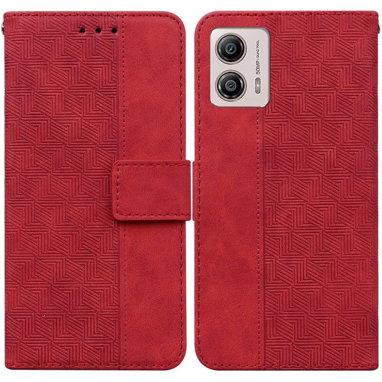 For Motorola Moto G13 / G23 / G53 Geometric Embossed Leather Phone Case
