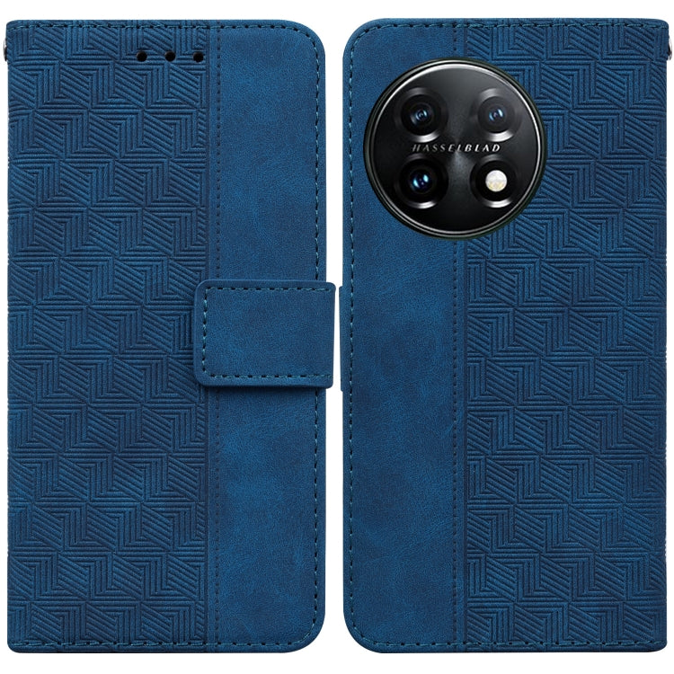 For OnePlus 11 Geometric Embossed Leather Phone Case