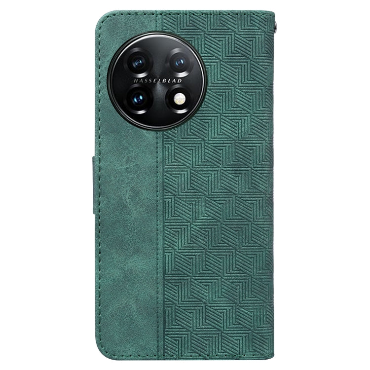 For OnePlus 11 Geometric Embossed Leather Phone Case