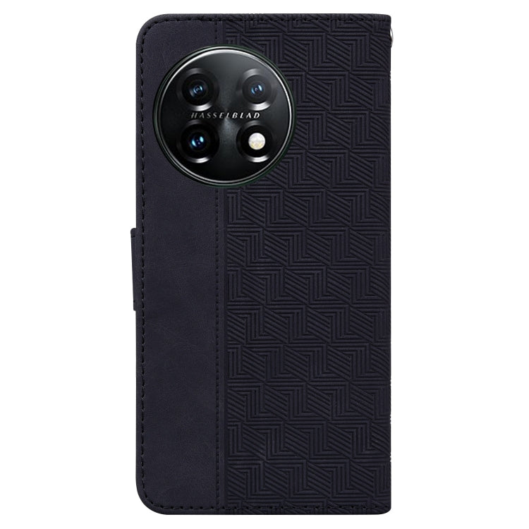 For OnePlus 11 Geometric Embossed Leather Phone Case