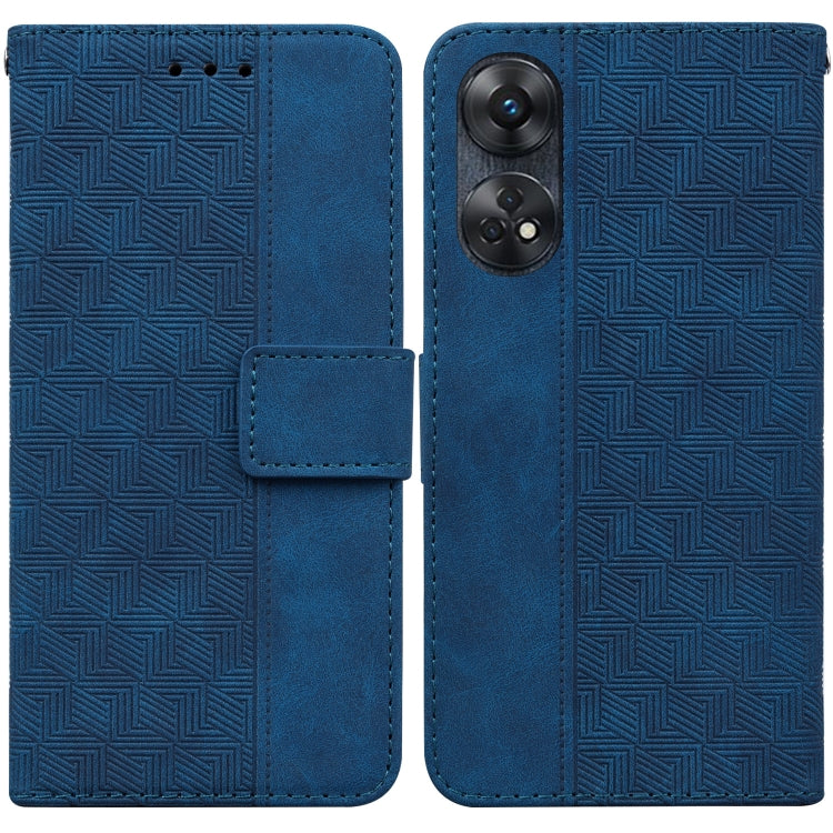 For OPPO Reno8 T 4G Geometric Embossed Leather Phone Case