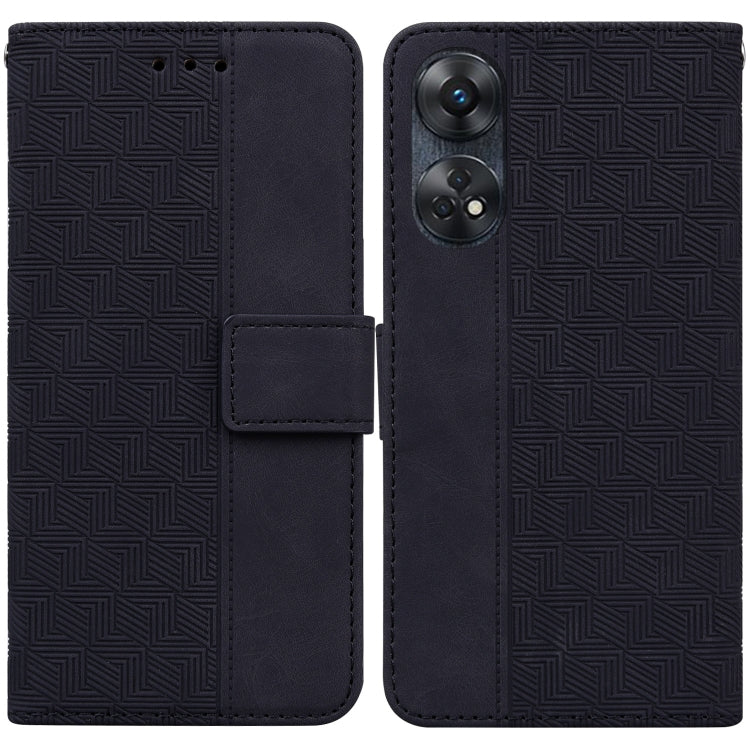 For OPPO Reno8 T 4G Geometric Embossed Leather Phone Case