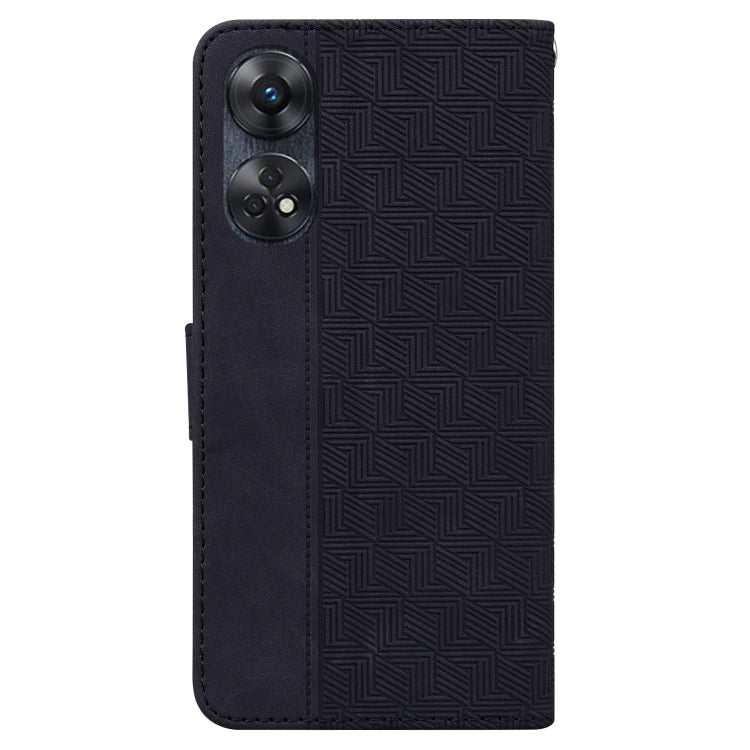 For OPPO Reno8 T 4G Geometric Embossed Leather Phone Case