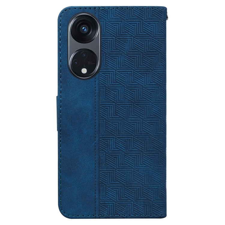 For OPPO Reno8 T 5G / A1 Pro 5G Geometric Embossed Leather Phone Case