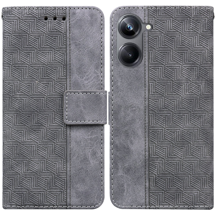 For Realme 10 Pro 5G Geometric Embossed Leather Phone Case