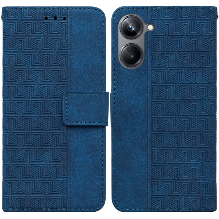 For Realme 10 Pro 5G Geometric Embossed Leather Phone Case