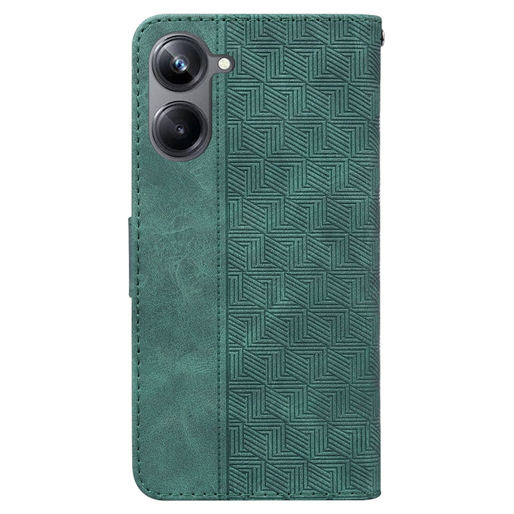 For Realme 10 Pro 5G Geometric Embossed Leather Phone Case