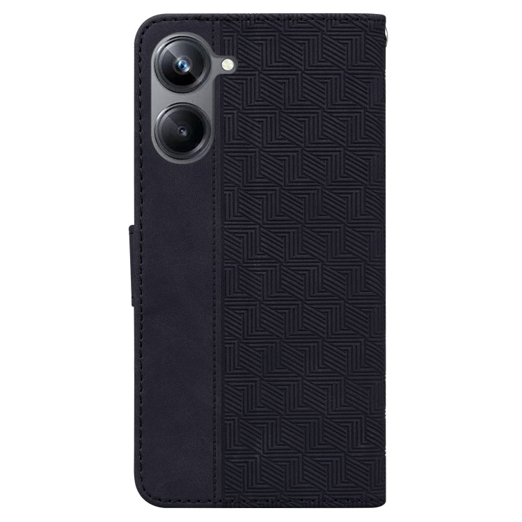 For Realme 10 Pro 5G Geometric Embossed Leather Phone Case