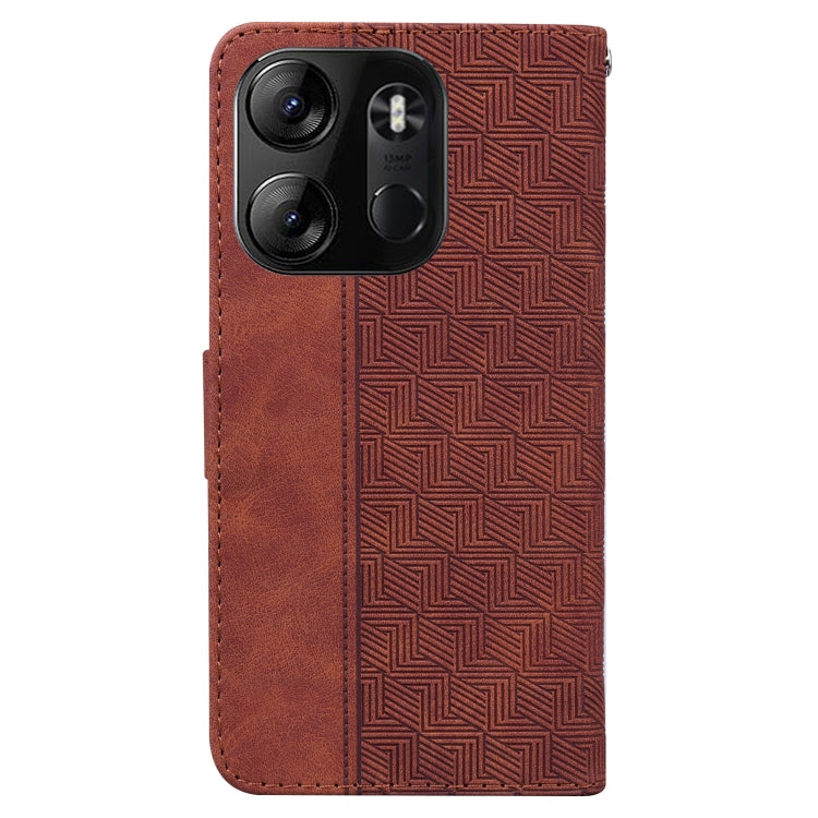 For Tecno Spark Go 2023 / Pop 7 Pro Geometric Embossed Leather Phone Case