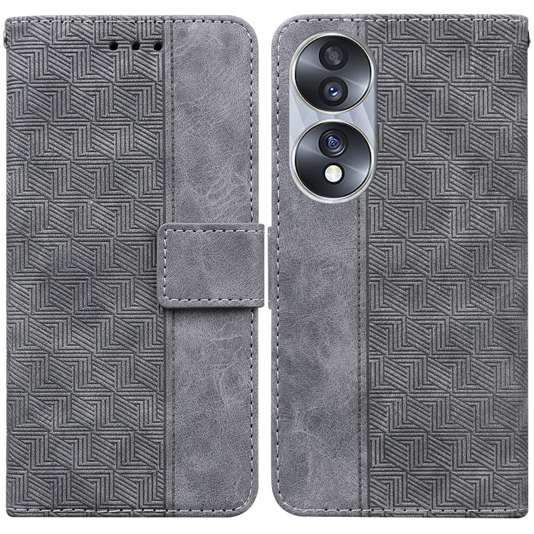 For Honor 70 Geometric Embossed Leather Phone Case