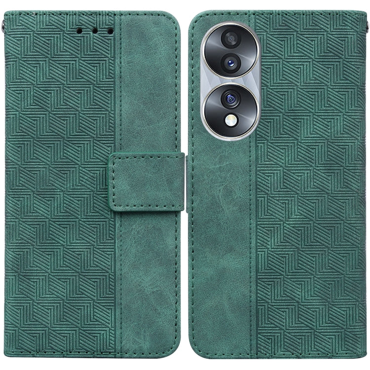 For Honor 70 Geometric Embossed Leather Phone Case