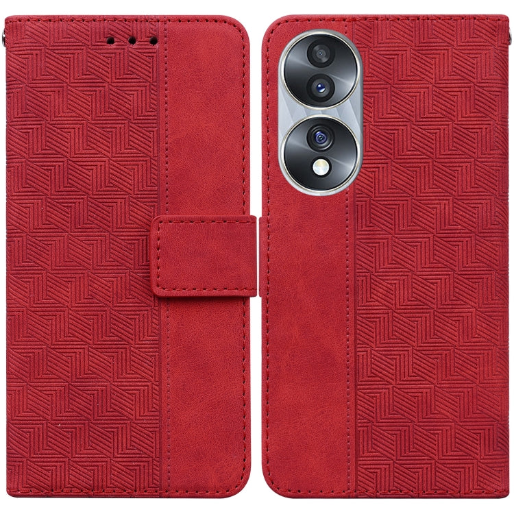 For Honor 70 Geometric Embossed Leather Phone Case