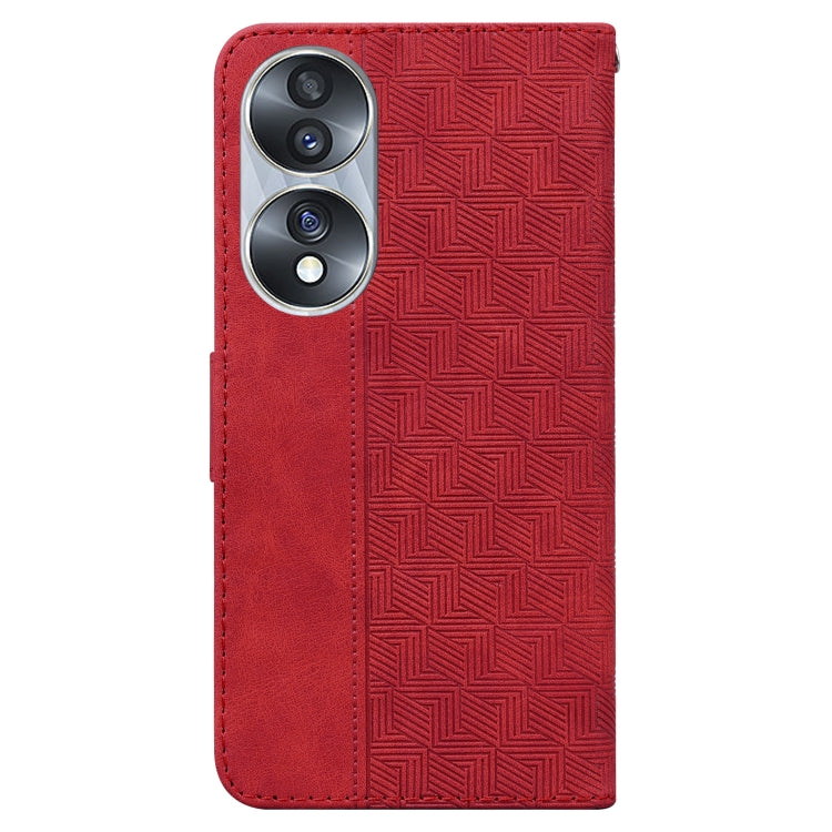 For Honor 70 Geometric Embossed Leather Phone Case