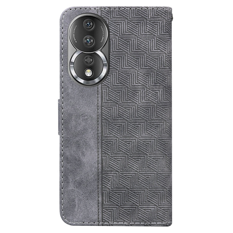 For Honor 80 Geometric Embossed Leather Phone Case