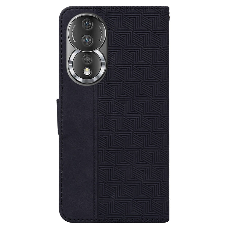 For Honor 80 Geometric Embossed Leather Phone Case
