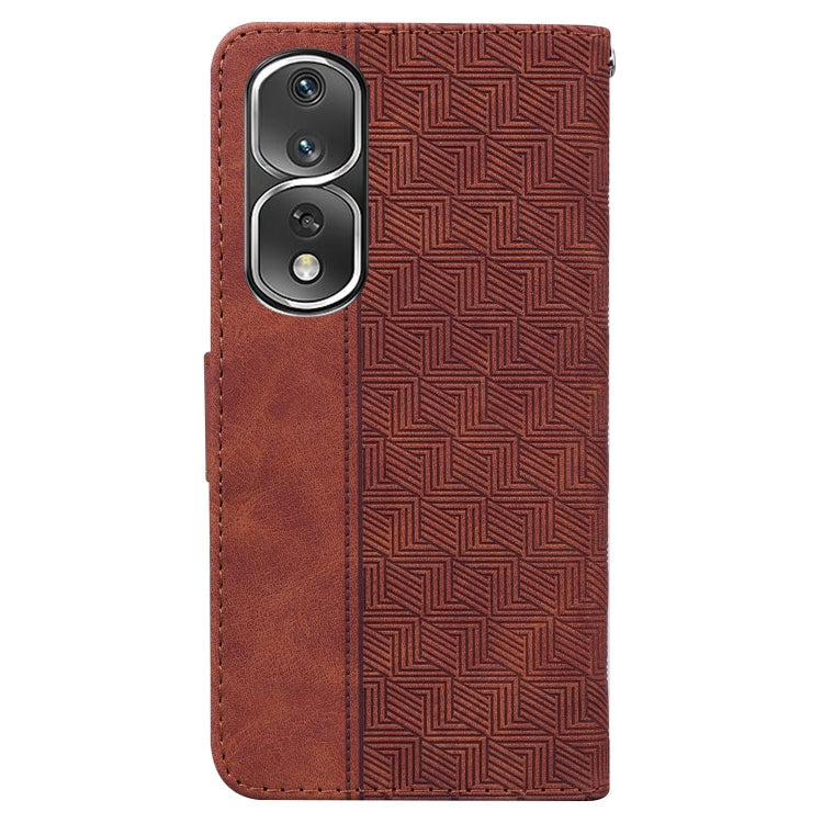 For Honor 80 Pro Geometric Embossed Leather Phone Case