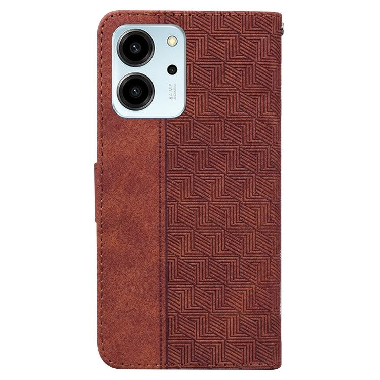 For Honor 80 SE Geometric Embossed Leather Phone Case