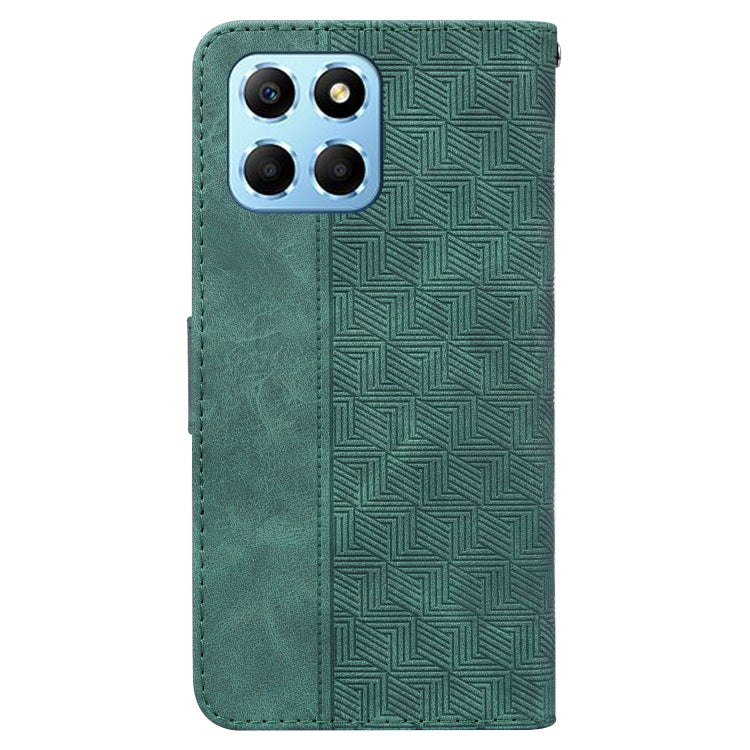 For Honor X8 5G Geometric Embossed Leather Phone Case